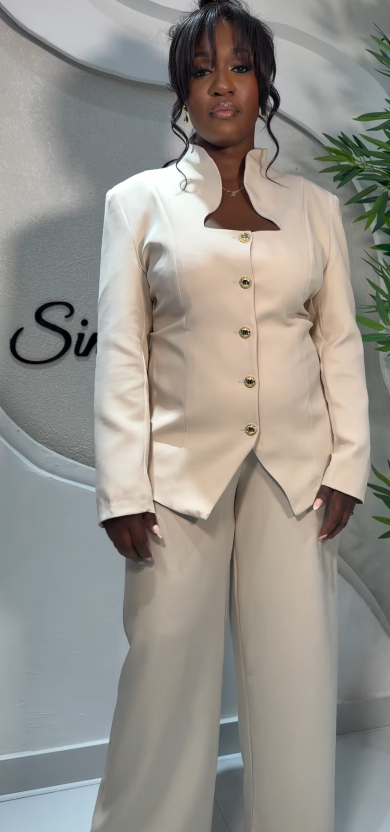 Formal Nude Suit Pants